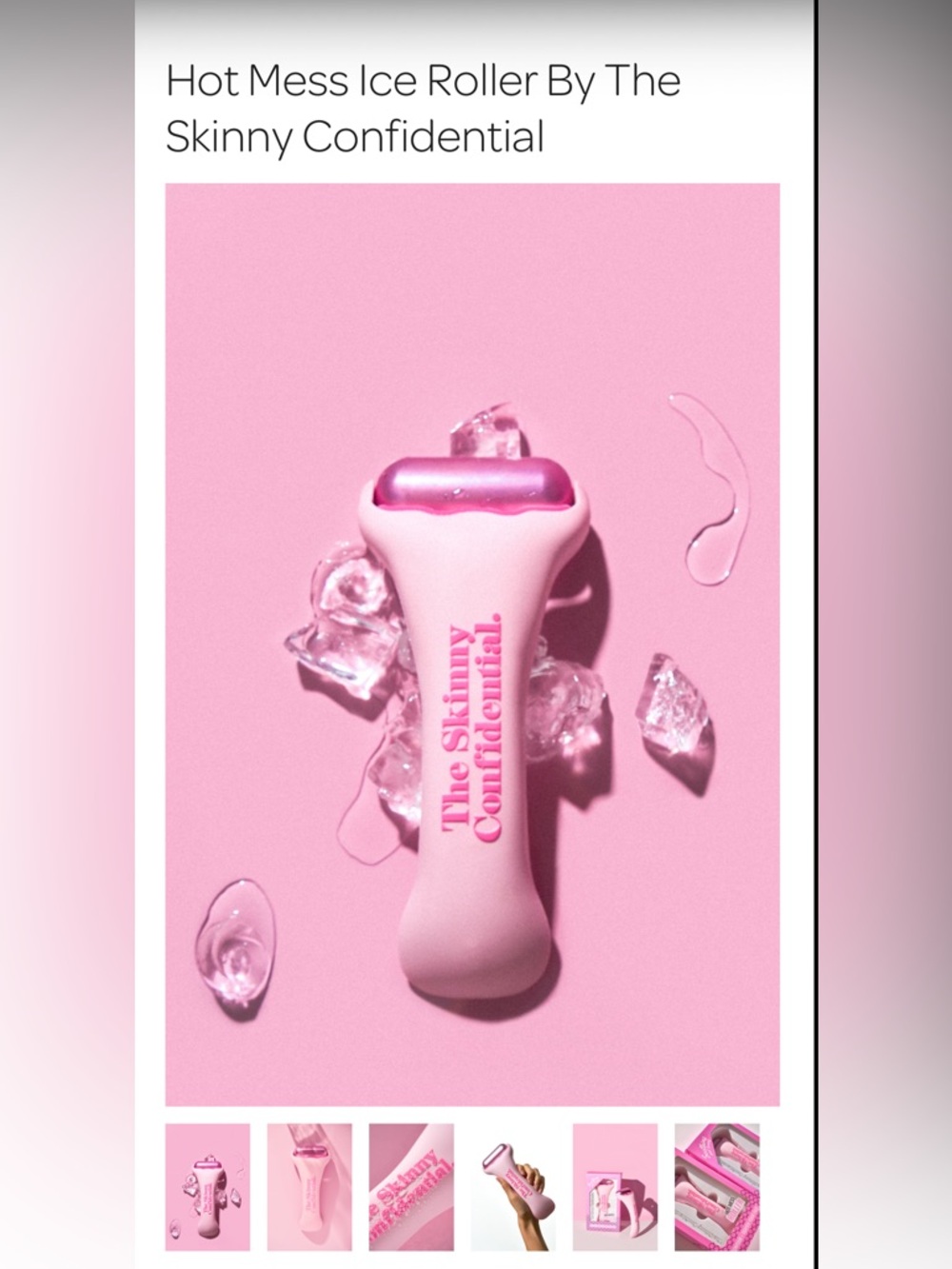 The Skinny Confidential Hot Mess Ice Roller - Pink